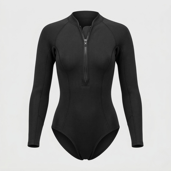 Combinaison Surf Manches Longues Imprimé Tropical Femme