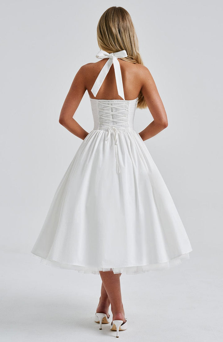 Robe Midi Bretelles Femme Cérémonie
