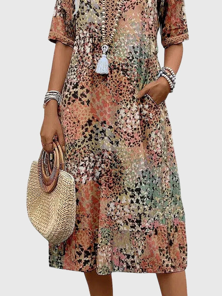 Robe Midi Fleurie Femme Été