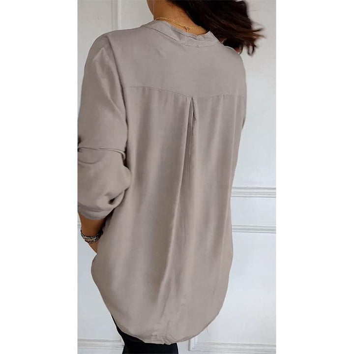 Elegant Women's Sequin Button-Down Shirt