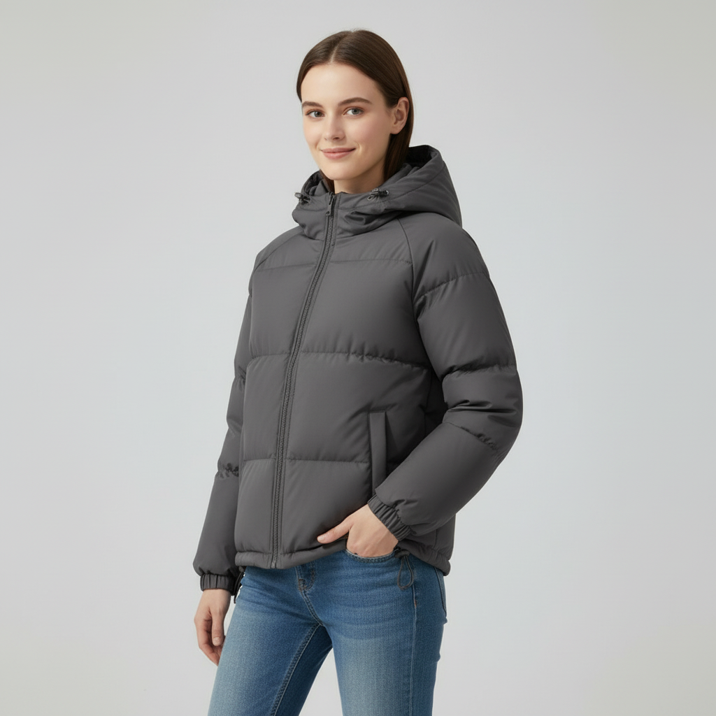 Warm Quilted Puffer Parka for Women