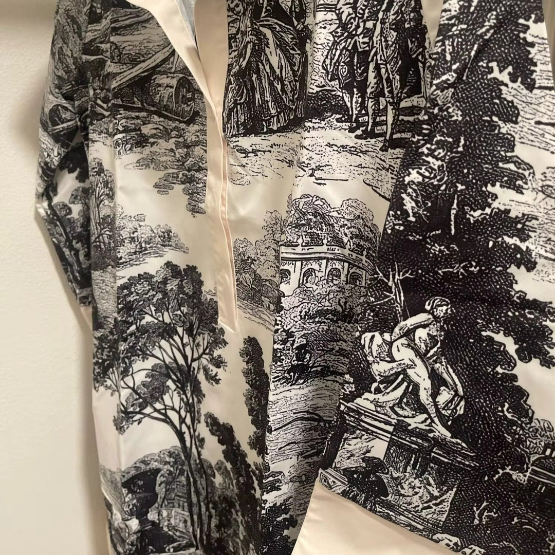 Robe Chemise Imprimée Femme Coupe Décontractée