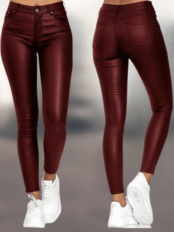 Women's High-Waisted Skinny Pants with a Fitted Cut