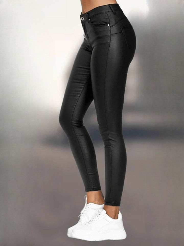 Women's High-Waisted Skinny Pants with a Fitted Cut