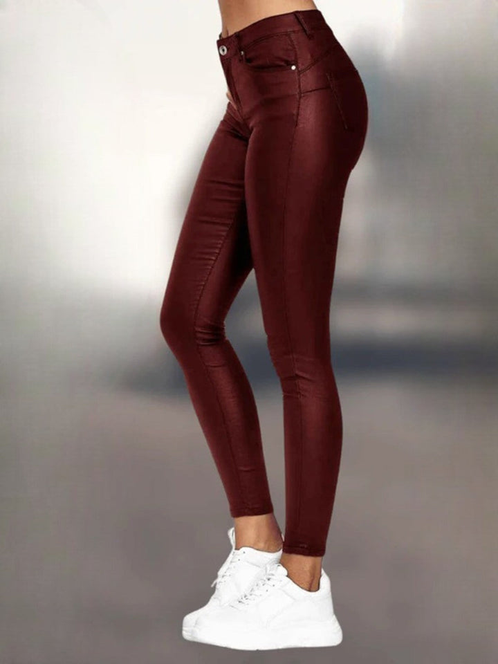 Women's High-Waisted Skinny Pants with a Fitted Cut