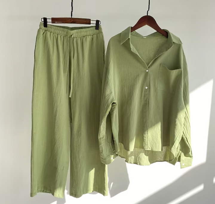 Ensemble Chemise Ample et Pantalon Fluide Femme