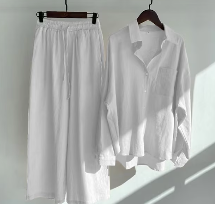 Ensemble Chemise Ample et Pantalon Fluide Femme