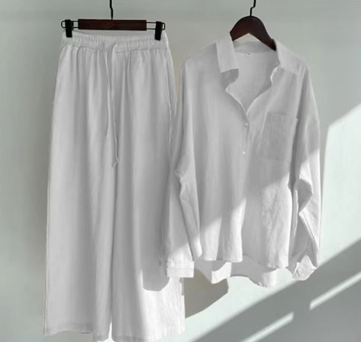 Ensemble Chemise Ample et Pantalon Fluide Femme