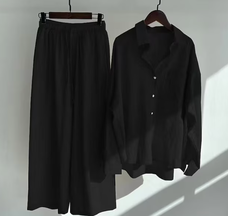 Ensemble Chemise Ample et Pantalon Fluide Femme