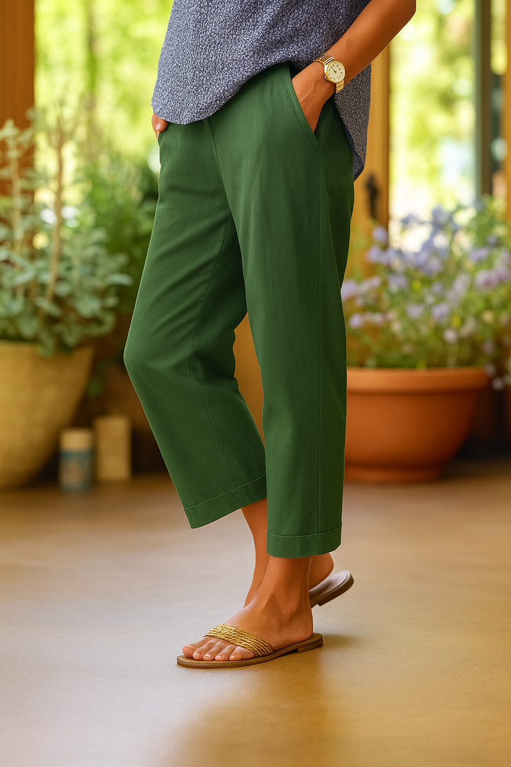 Pantalon Cheville Décontracté Femme