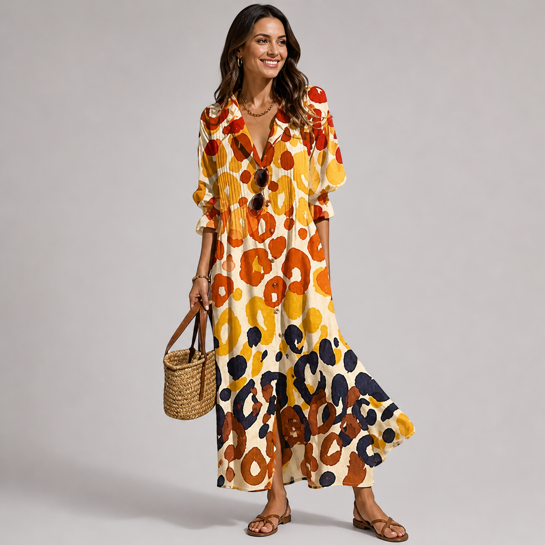 Robe Longue Fleurie Femme Ventre Gainant