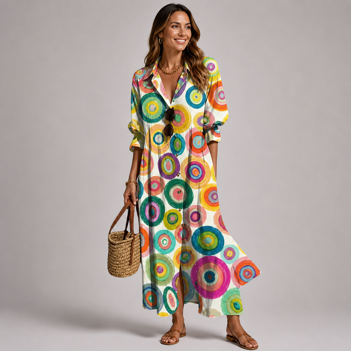 Robe Longue Fleurie Femme Ventre Gainant