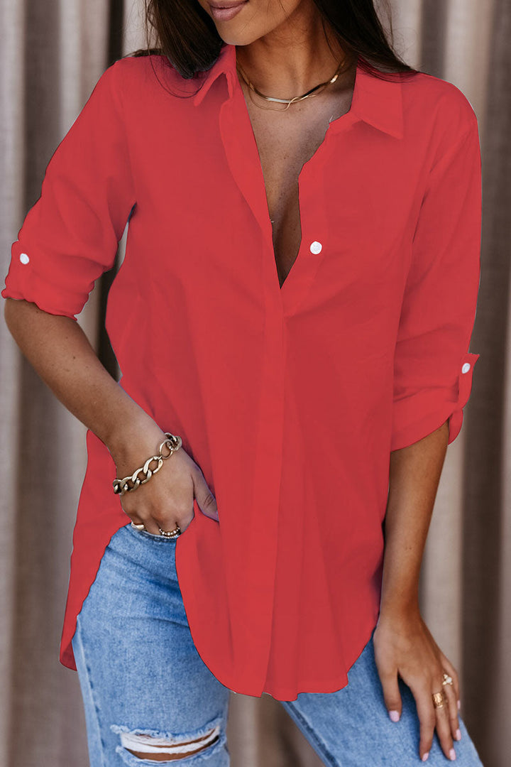 Chemise Oversize Femme Manches Longues