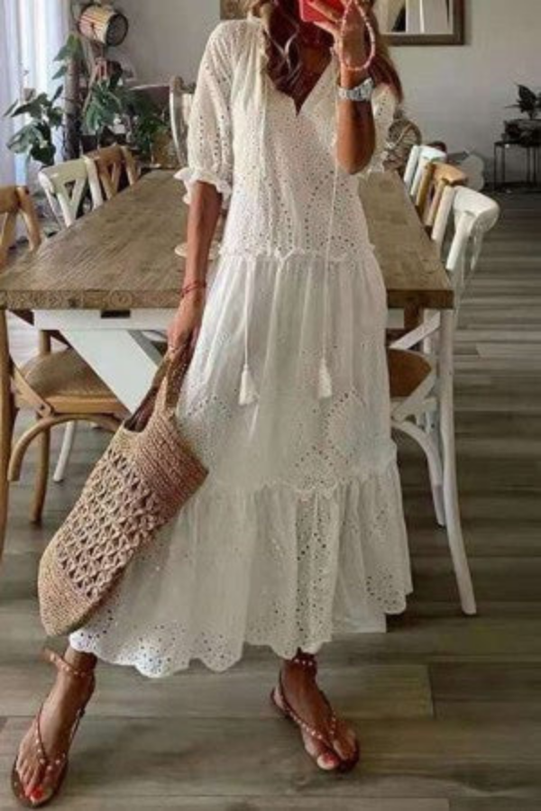 Robe Longue Coton Fleurs Femme Bohème