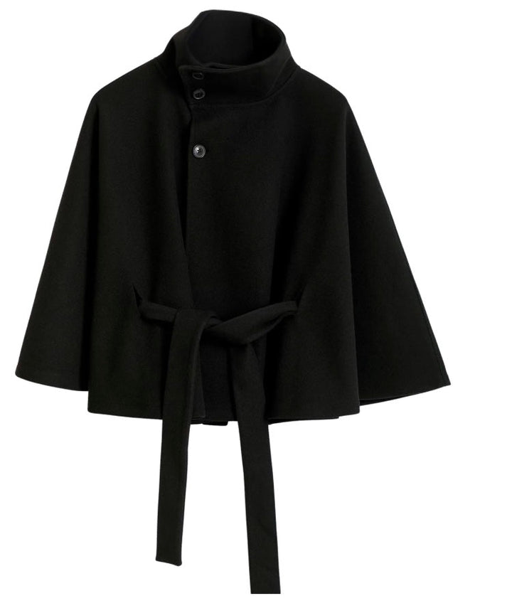 Manteau-Cape Élégant Pour Femme Avec Ceinture