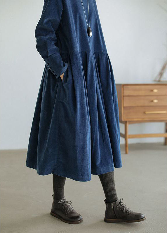 Women's Long-Sleeve Flowing Midi Dress