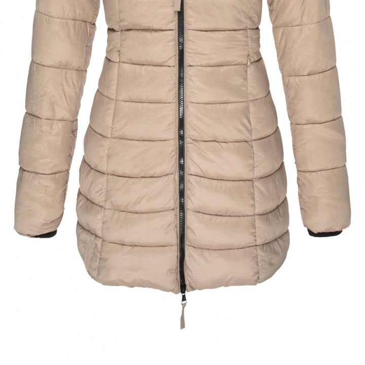 Women's hooded matelassé trench coat