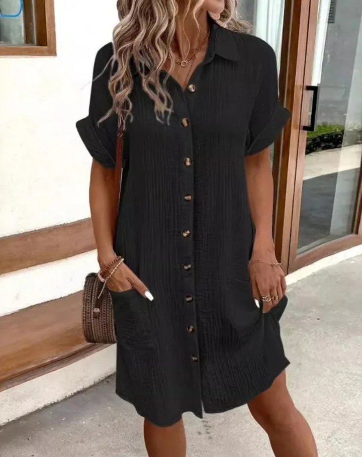 Robe Chemise Coton Gauze Femme Été