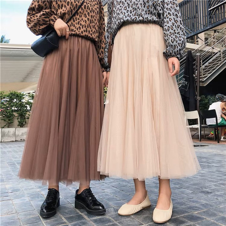 Jupe Longue Tulle Femme Taille Haute
