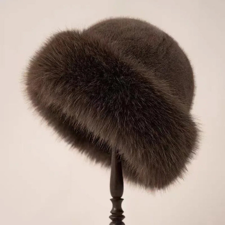 Chapeau Cloche En Fausse Fourrure Luxueuse Pour Femme