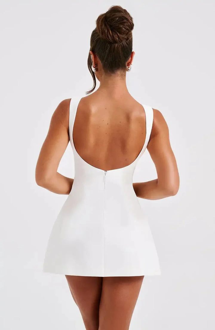 Robe Courte Femme Dos Nu Sculptante