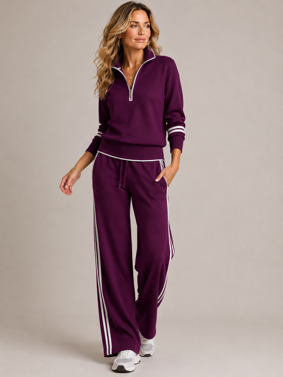 Ensemble Tricot Femme Avec Pull et Pantalon