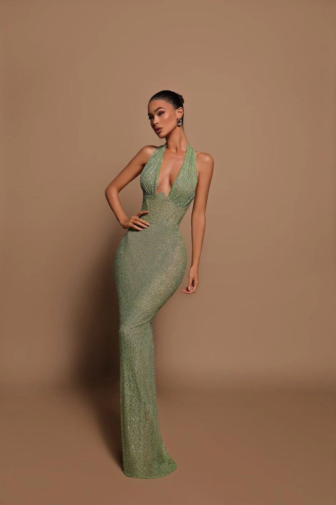 Robe Longue Sirène Femme Dos Nu Décolleté Plongeant