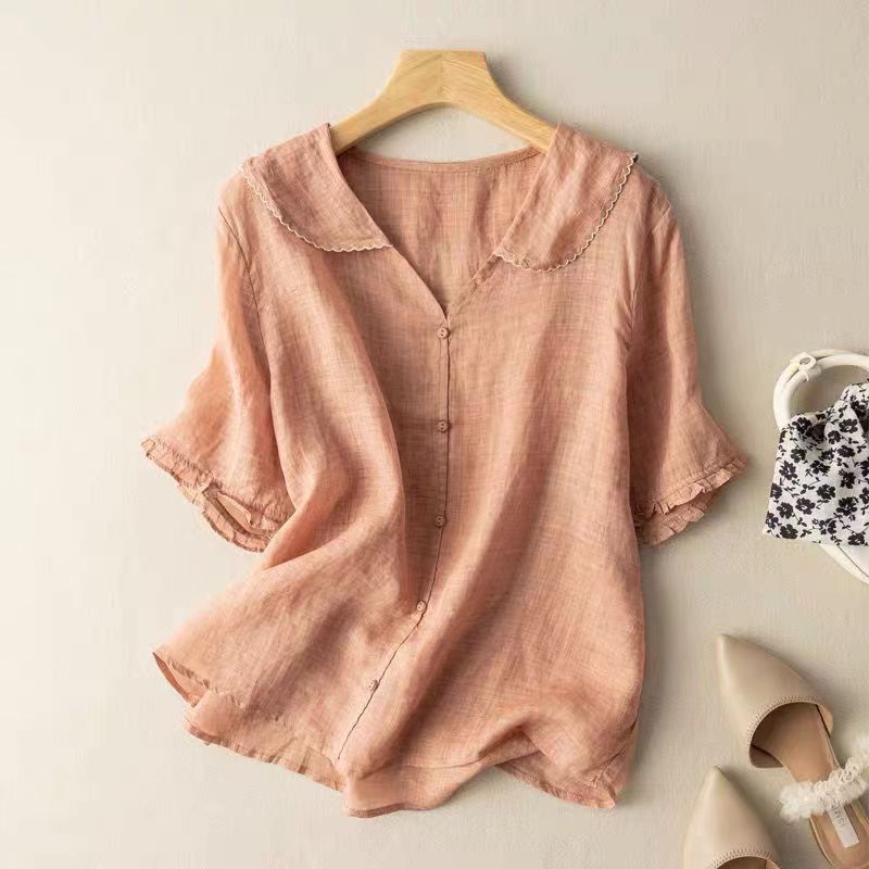 Women's Vintage Button-Up Blouse