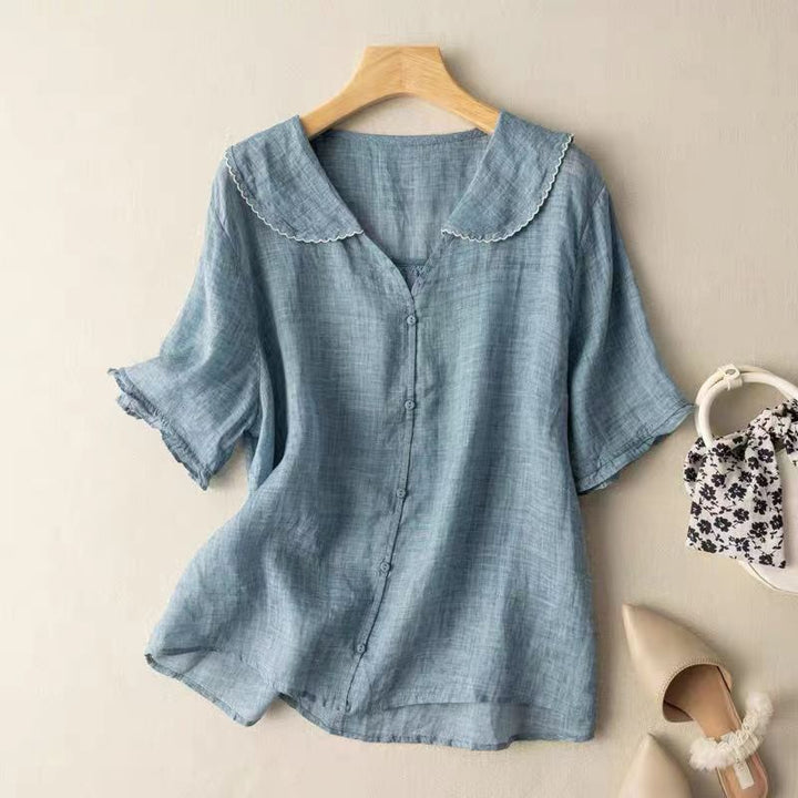 Women's Vintage Button-Up Blouse