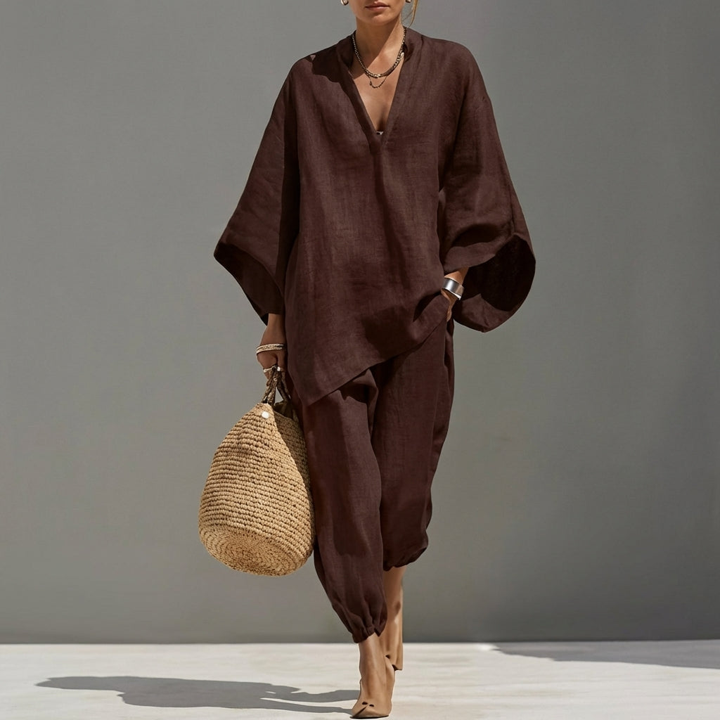 Ensemble Tunique Ample et Pantalon Fuselé Femme