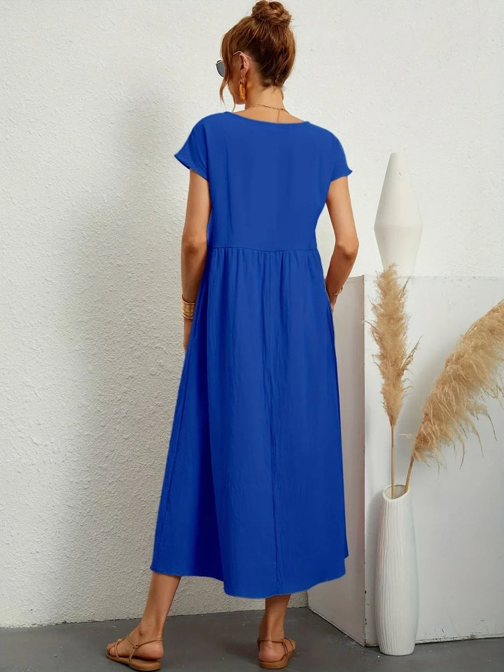 Robe Longue Ample Femme Coton Lin Été
