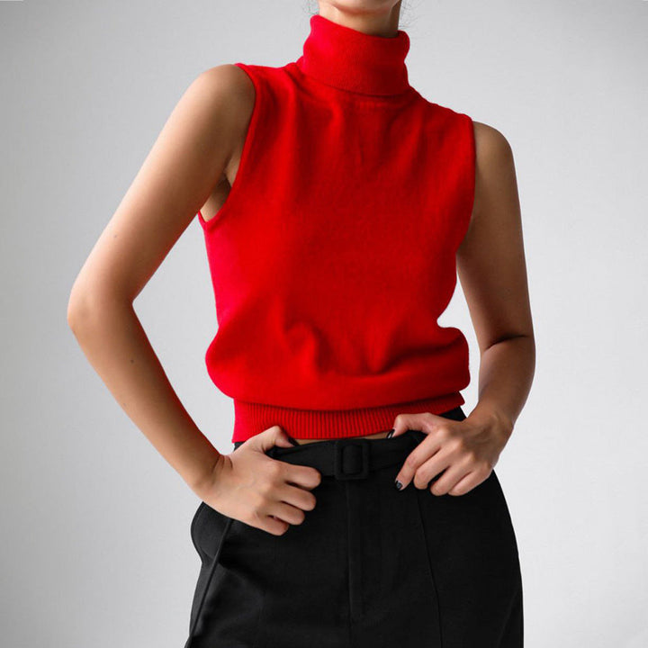 Débardeur Col Montant Femme Coupe Slim