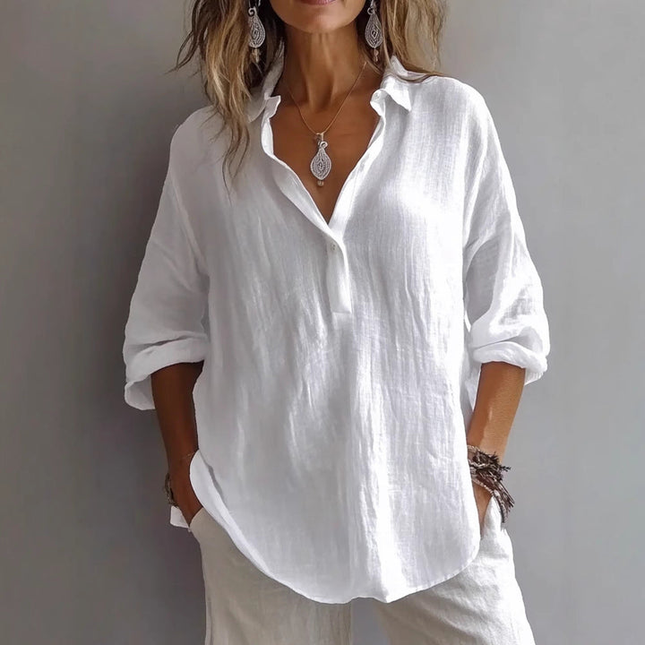 Chemise Lin Femme Manches Larges Été