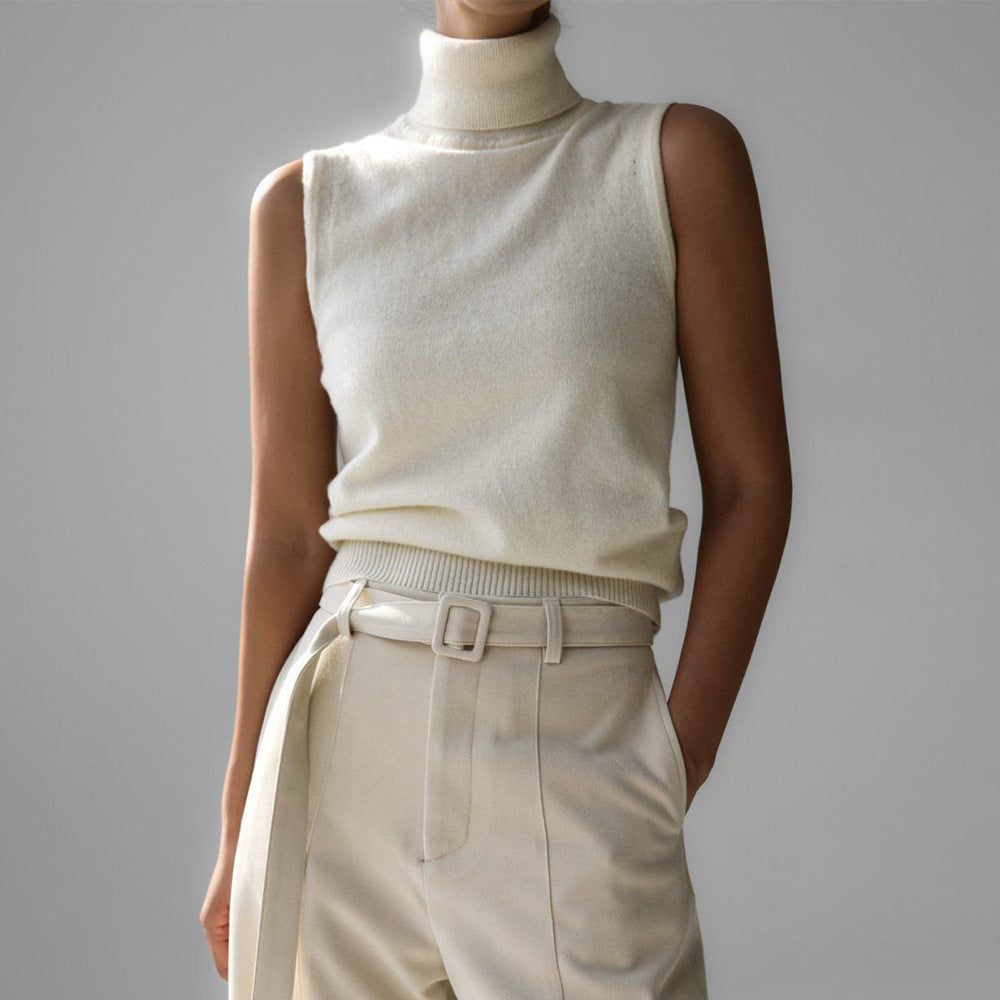 Débardeur Col Montant Femme Coupe Slim