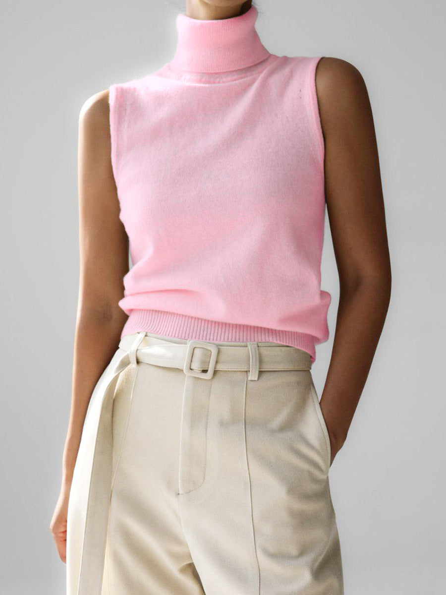 Débardeur Col Montant Femme Coupe Slim