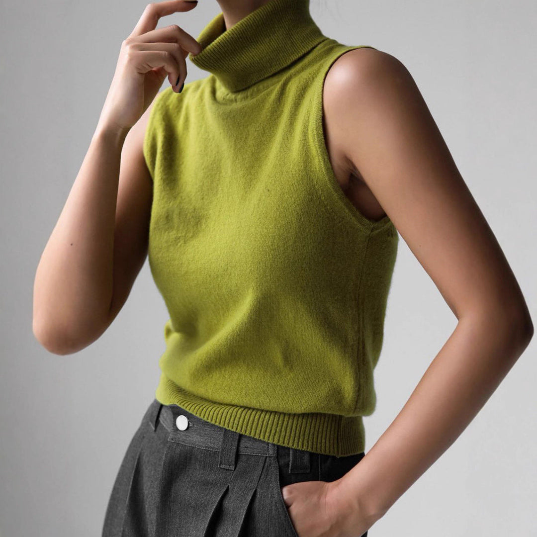 Débardeur Col Montant Femme Coupe Slim