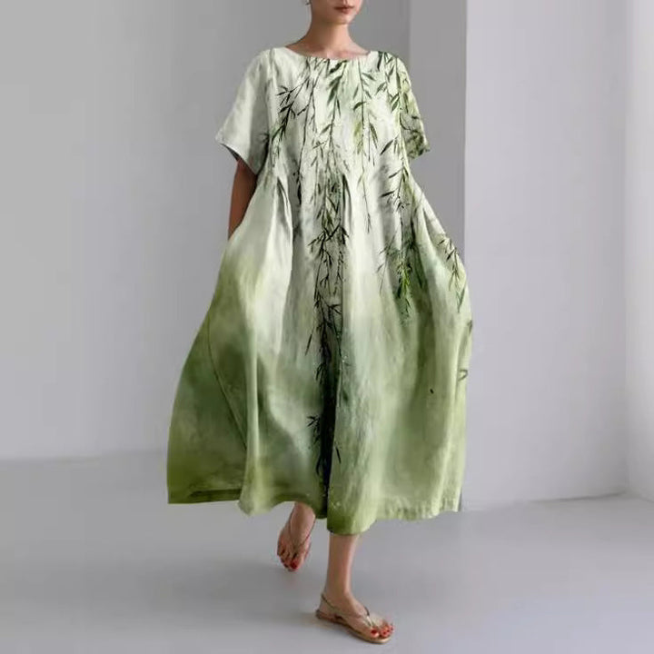 Robe Longue Bohème Coton Lin Femme Été