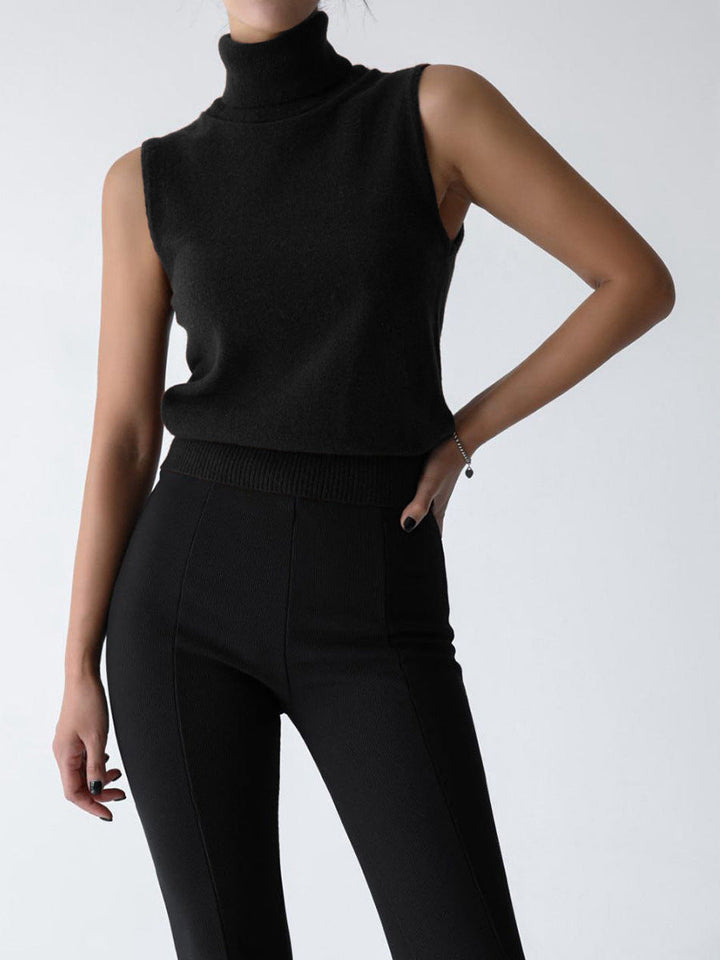 Débardeur Col Montant Femme Coupe Slim