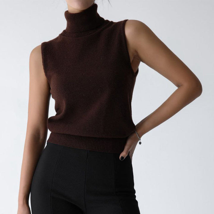 Débardeur Col Montant Femme Coupe Slim