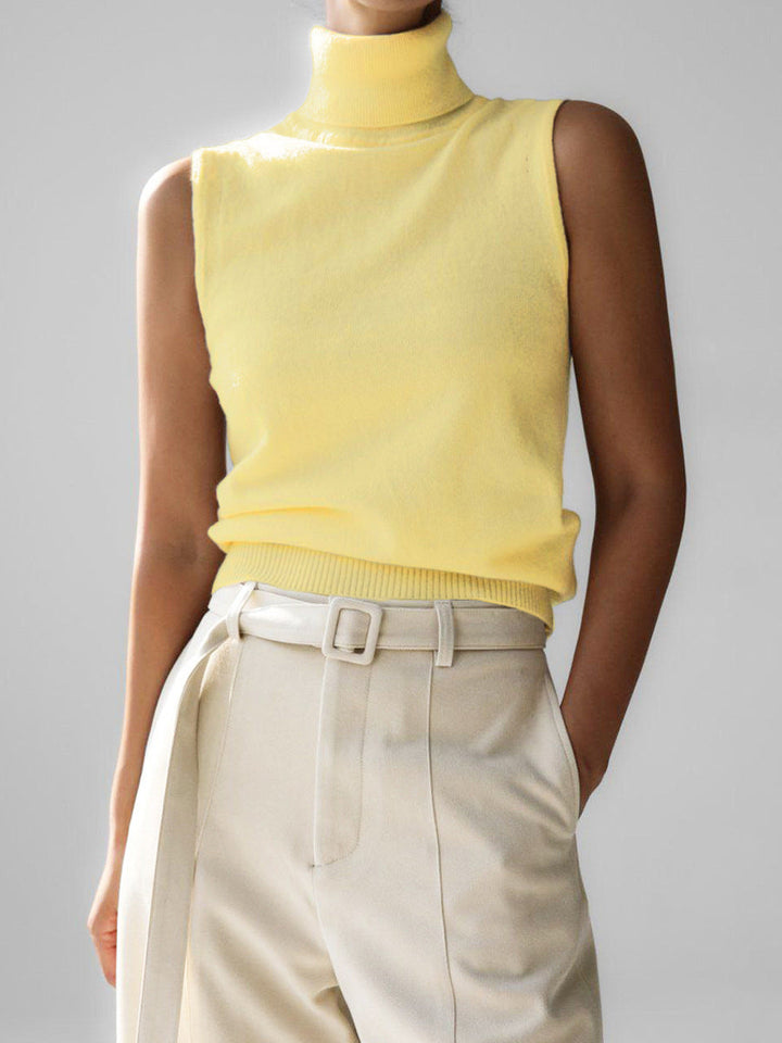 Débardeur Col Montant Femme Coupe Slim