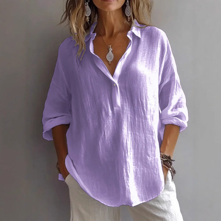 Chemise Lin Femme Manches Larges Été