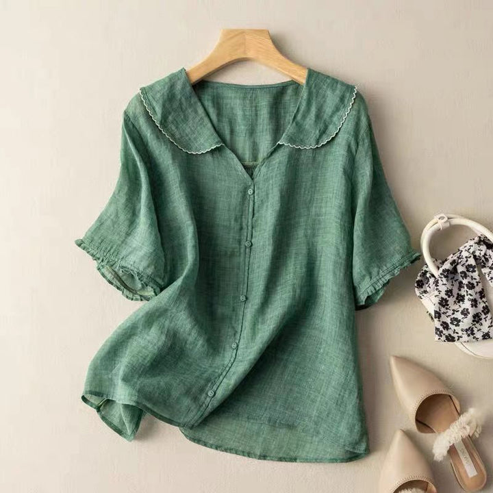 Women's Vintage Button-Up Blouse