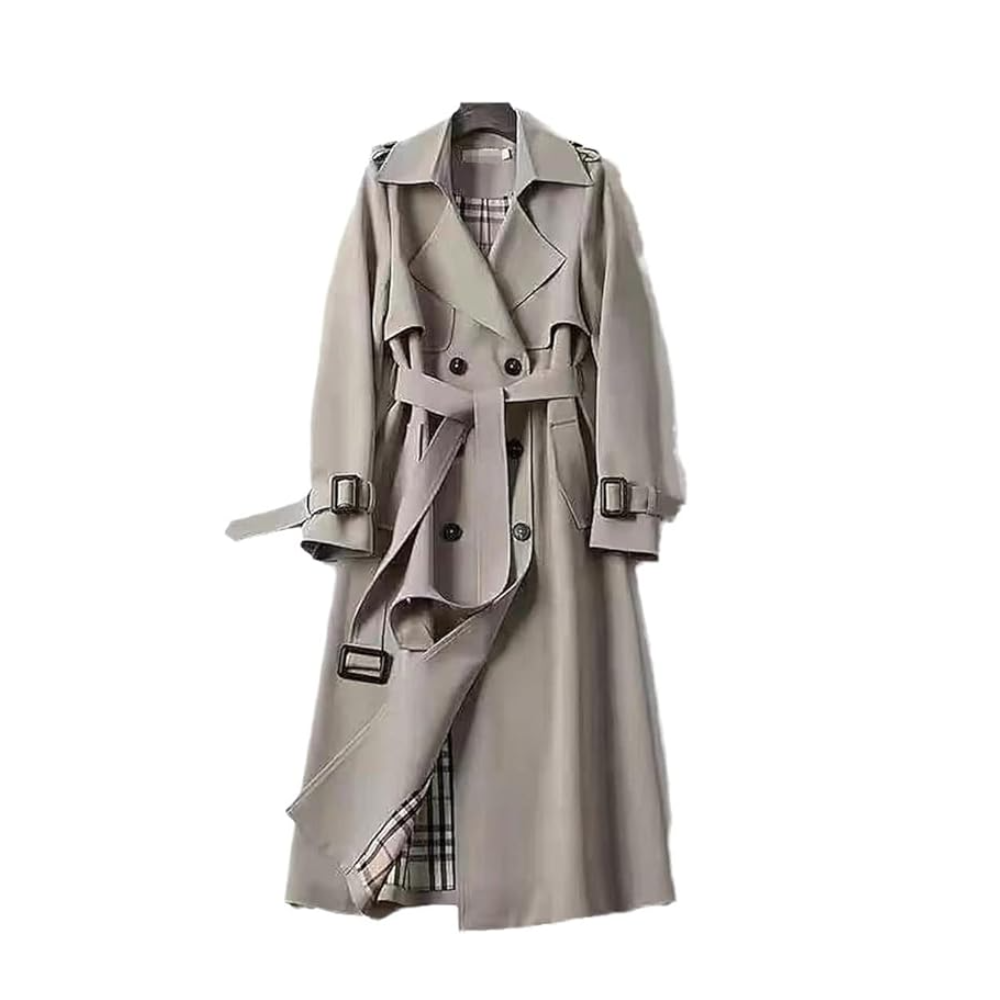 Belted Double-Breasted Women's Trench Coat