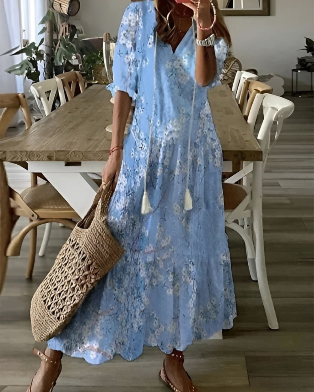 Robe Maxi Bohème Femme Imprimé Floral