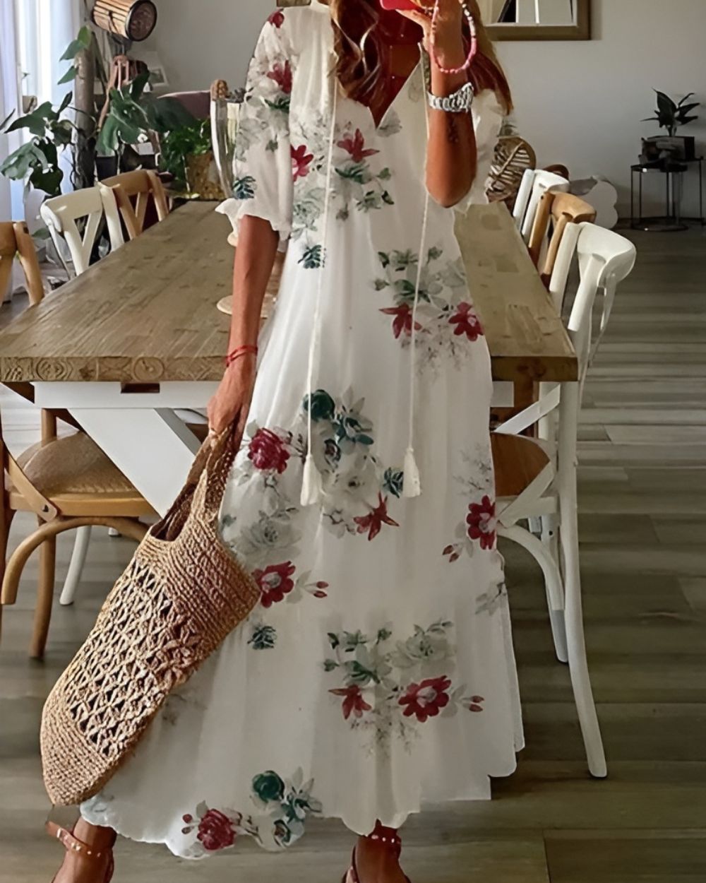 Robe Maxi Bohème Femme Imprimé Floral