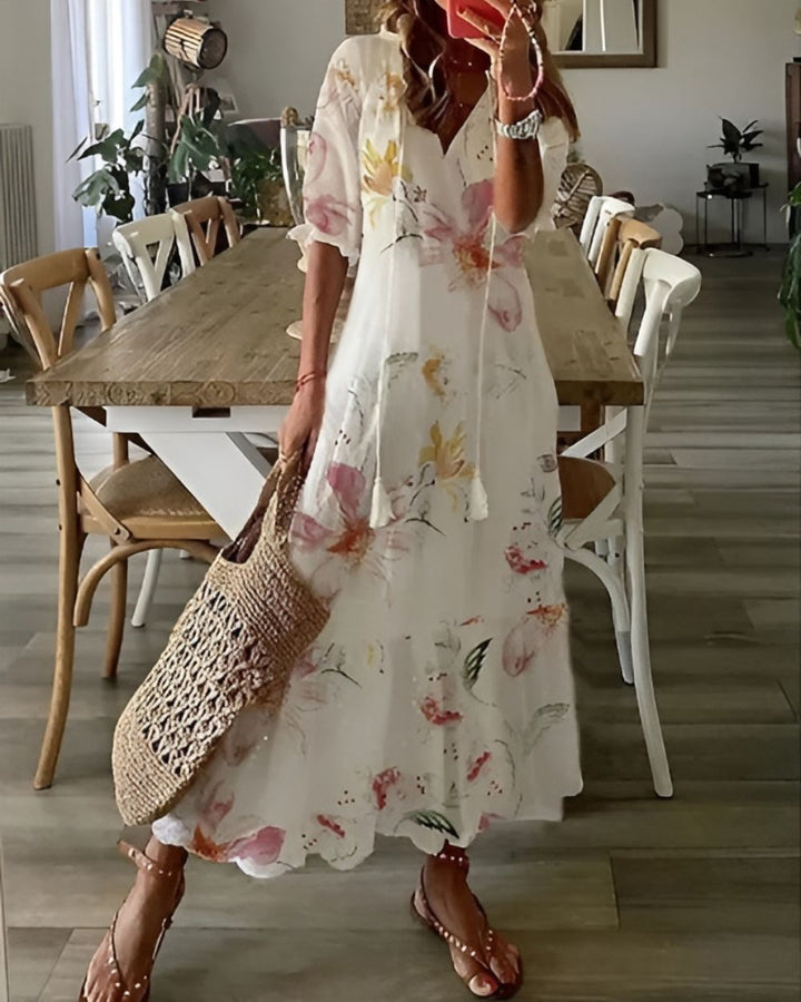 Robe Maxi Bohème Femme Imprimé Floral