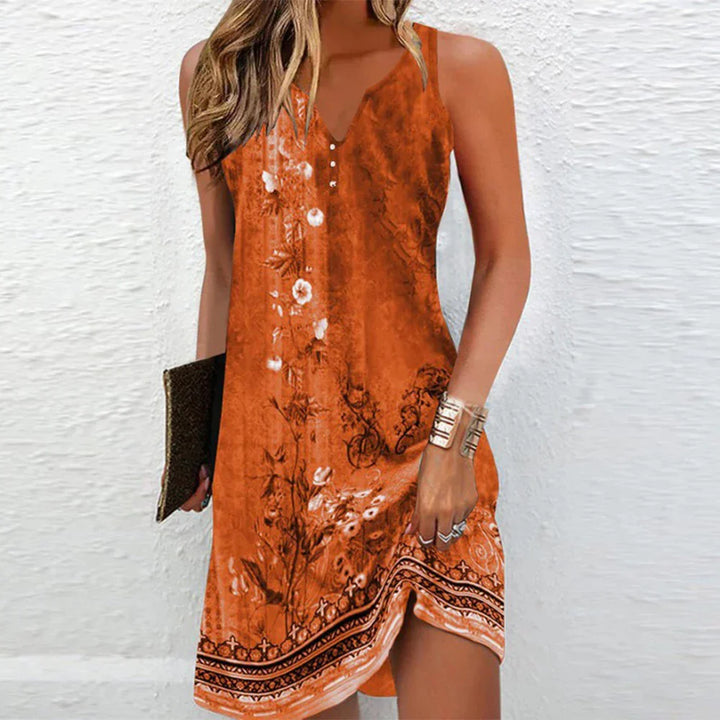 Robe Courte Femme Imprimé Floral Col V Été