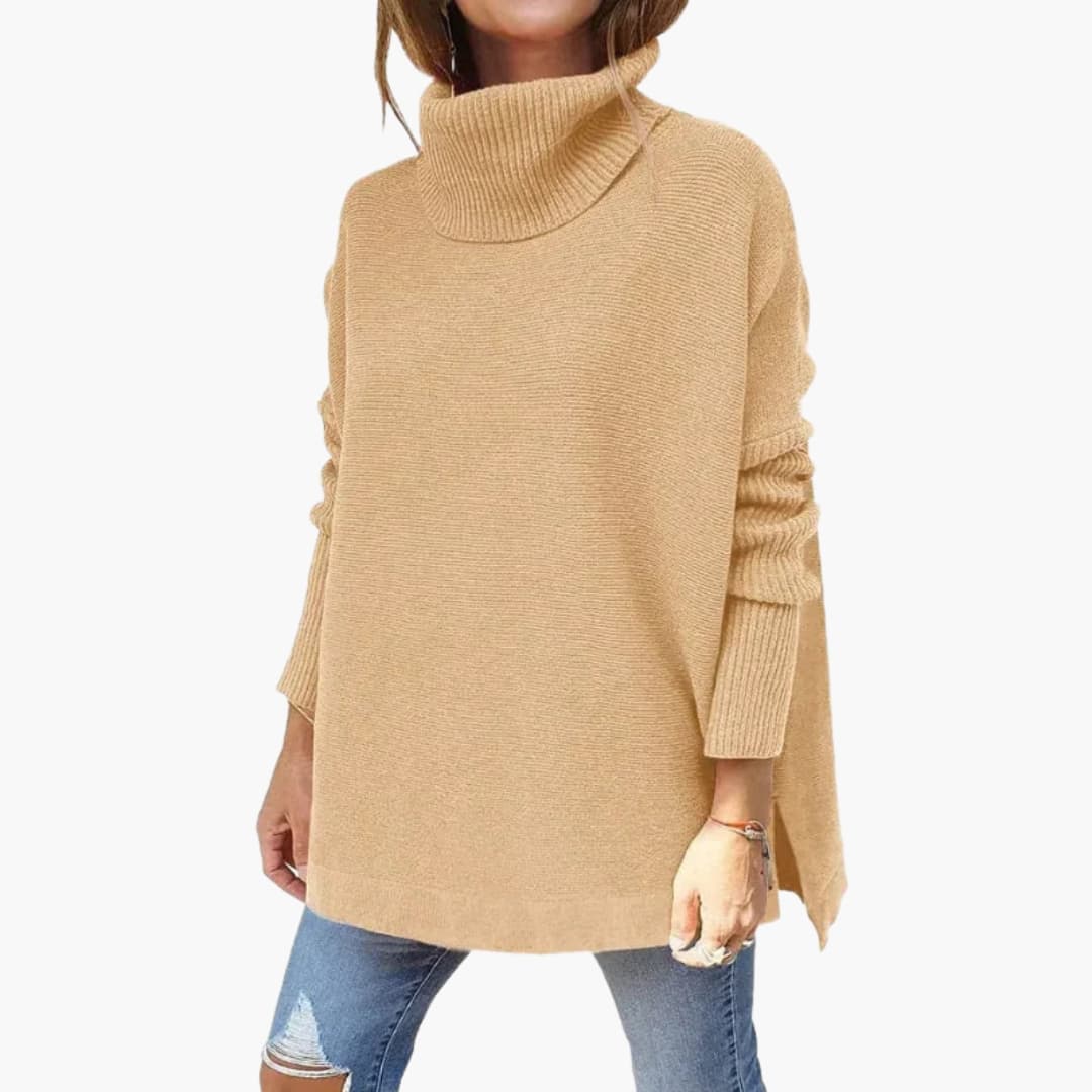 Pull Col Roulé Oversize Femme Douillet