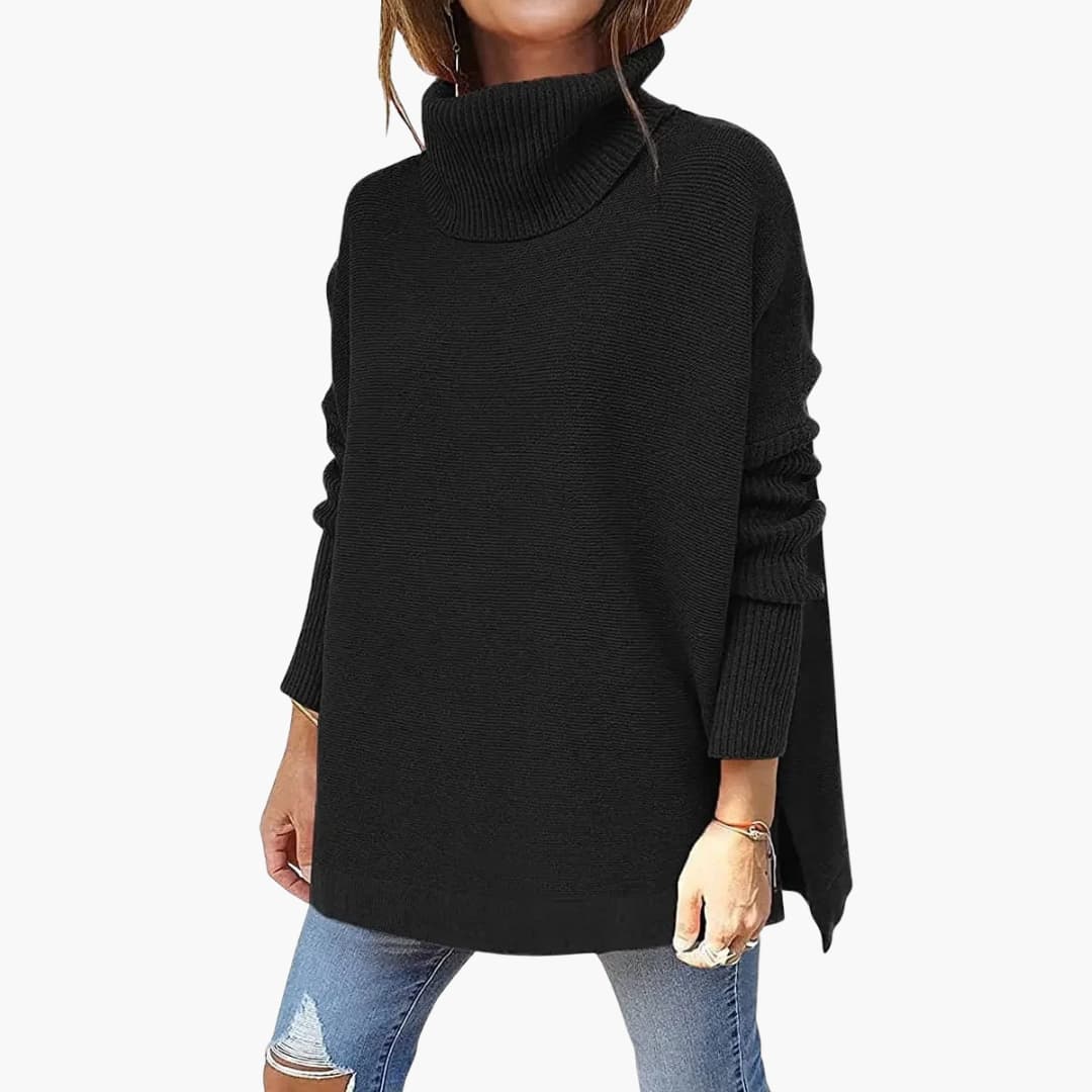 Pull Col Roulé Oversize Femme Douillet