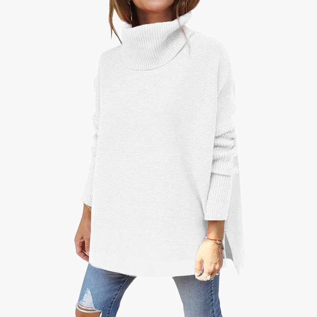 Pull Col Roulé Oversize Femme Douillet